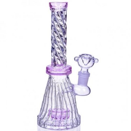 Thunder's Calli'n 8" Spiral Design Matrix Perc Beaker Bong Pink New