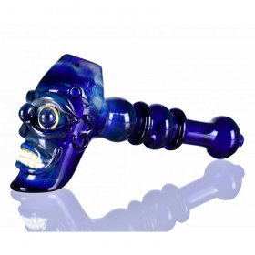 8" The Terminator Hammer Bubbler Aqua Blue New
