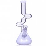 The Goliath Curved Neck Double Zong Bong Water Pipe Pearl White New