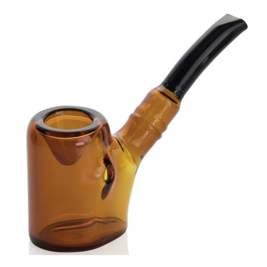 Agent J Grav 4\" Sitter Sherlock Hand Pipe Amber New