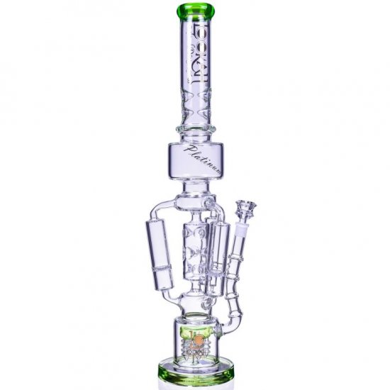 The Imperial Lookah 23\" Sprinkler Perc to Triple Honeycomb Chamber Bong Ice Green New