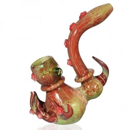 Deep Sea Dweller- 6" Multi Colored Sherlock Bubbler With Tentacles New