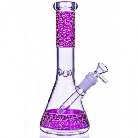 Glowing Smoke 11" Glow In The Dark Beaker Bong Pink New