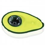 Avocado Fury - 3" Silicone Avocado Spoon pipe with removable glass bowl New