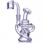 Glass Dragon 3 Arm Hour Glass Recycler Bong Dab Rig New