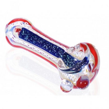 3" Fumed Dichro Hand Pipe - Red New