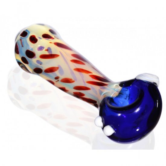4\" Fumed Spotted Glass Pipe New
