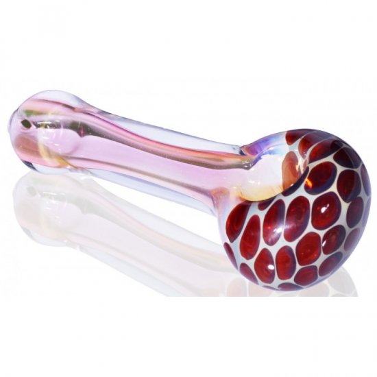 4\" Cheetah Bowl Fumed Glass Pipe - Brown New