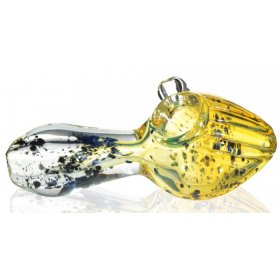 Golden Dream - 5 Golden Pearl Spoon Hand Pipe - Fumed Color Changer New