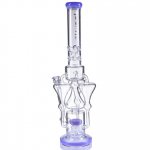 The Nordic Artifact Lookah Premium Series 21" Triple Tornado Chamber with Electric Sprinkler Perc Fresh Purple New