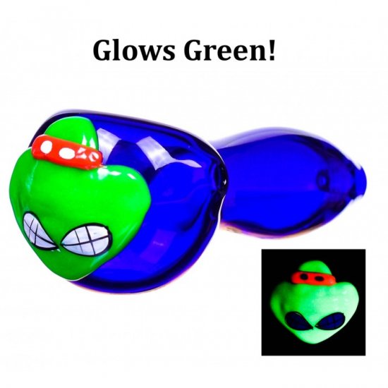 The Turtle Power - 3\" Glow In The Dark Turtle New