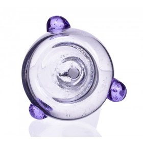 Smoking Accessories 14mm Dry Male Glass Bowl With Purple Accent Dry Herb New