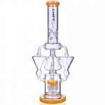 The Artifact Chill Glass 18" Triple Conical Chamber Design Milky Amber New