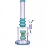 12 Double Hammer to Cake Layered Perc Bong New