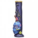 Sugar Skull 12" Hand Crafted Wooden Bong New