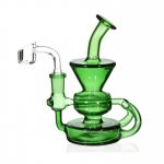 The Mad Scientist 6.5 Recycler Water Pipe with 2 Inline Percs New