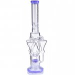 The Nordic Artifact Lookah Premium Series 21" Triple Tornado Chamber with Electric Sprinkler Perc Fresh Purple New