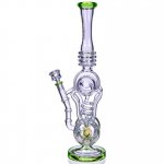 Twin Turbo Lookah 16" Double Barrel Recycler Bong Clear New