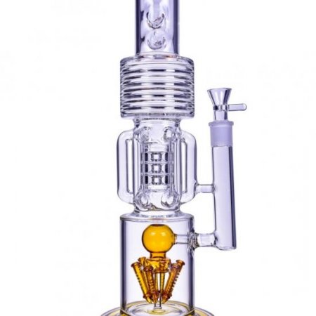 Smoke Runner On Point Glass 20" 6 Arm w/ Sprinkler Perc Bong Assorted Colors! New