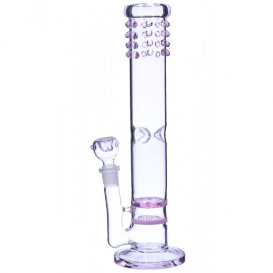 13\" Girly Double Honeycomb Bong With Tornado Water Pipe Pink With Marble Accent New