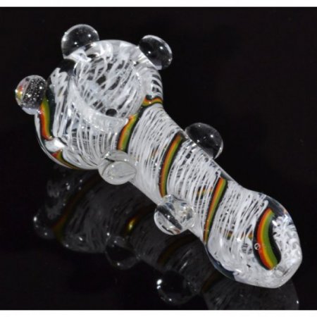 3.5" Clear Pebble Glass pipe New