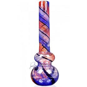 Rainbow Splash 18" Thick And Chunky Glass Bong Water Pipe New