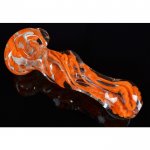 5" Twisted Body Pipe Fumed - Orange New