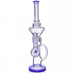 Smoking Princess Lookah 17" Inline Recycler Perc Bong Pristine Iris New