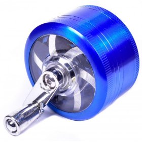 The Cutter Hand Cranked Three Piece Grinder 50mm Blue New