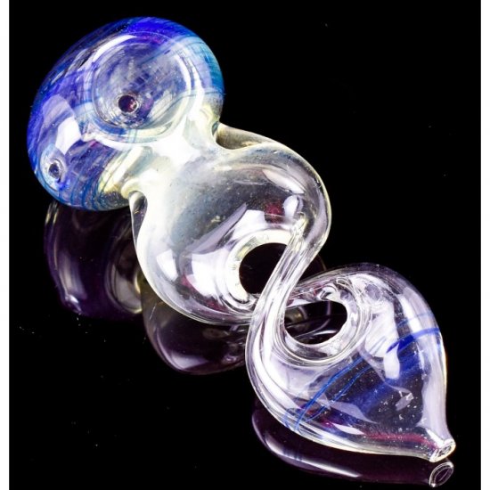 4\" Twisted Serpent Glass Pipe - Double Helix New