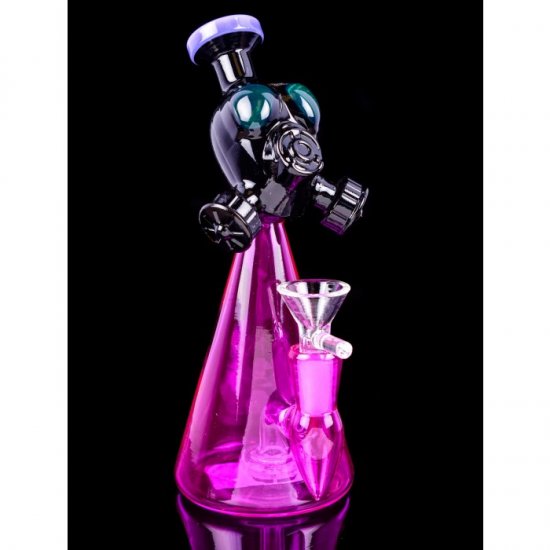 The Masked Alien 8\" Showerhead Perc Bong w/ Matching Bowl Assorted Colors New