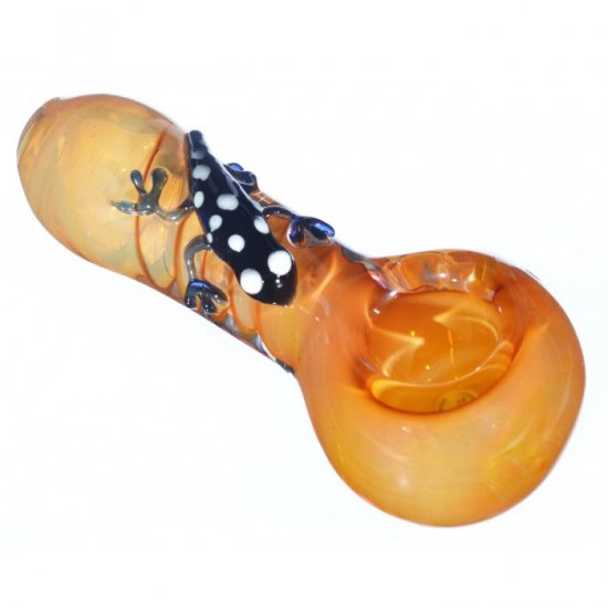 4\" Lizard Glass Spoon Hand pipe - Sun Down New