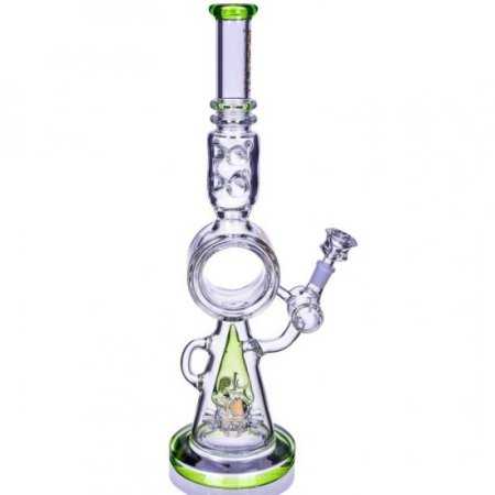 Lord Of Ring Lookah 18" Mushroom Domed Sprinkler Perc Bong Ice Green New