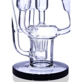 The Arctic Quad Cooler 16 Recycler with Honeycomb Bong With Sprinkler Percolators Black New