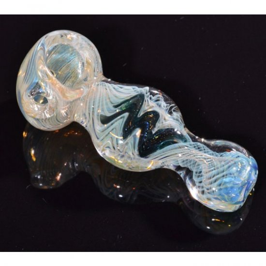 3\" Dicro Swirled Hand Pipe - Fumed New