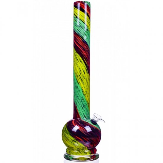 18\" Big and Tall Glass Smoking Bong with Long Neck Water Bong New
