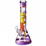 Lisa Simpson Inspired Bong 13" 7mm Thick Glow in The Dark Bong Water Pipe New