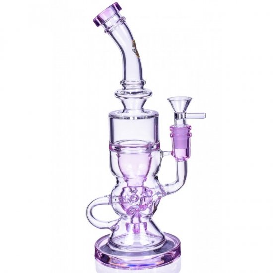 On Point Glass 10\" Fab Egg Recycler Bong Pink New