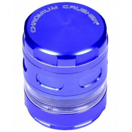 The Avatar Chromium Crusher Precision Four-Part Glass Hybrid Grinder 63MM Blue New