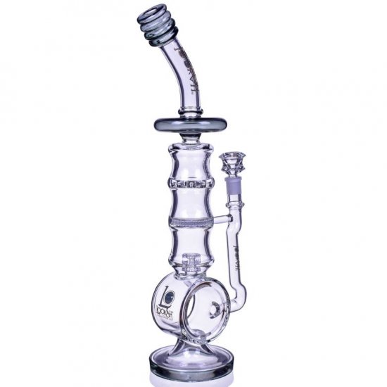 The Rings Trophy Lookah Premium Series 17\" Matrix to Honeycomb Perc Bong Clear Black New