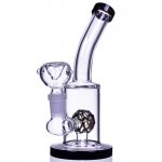 The Quaffle 6" Tilted Design Showerhead Bong Water Pipe Black New