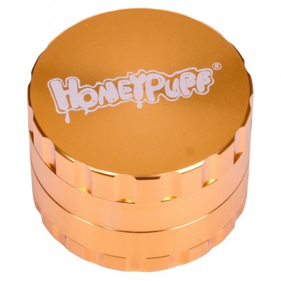 Gear Herb HoneyPuff 63MM Four-Part Grinder Gold New
