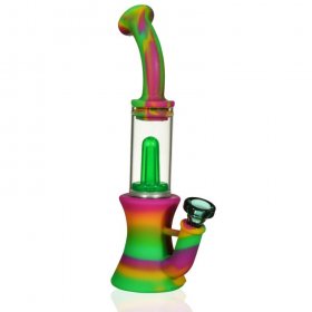 10" Portable Silicone Bong with 14mm bowl Rebuildable New