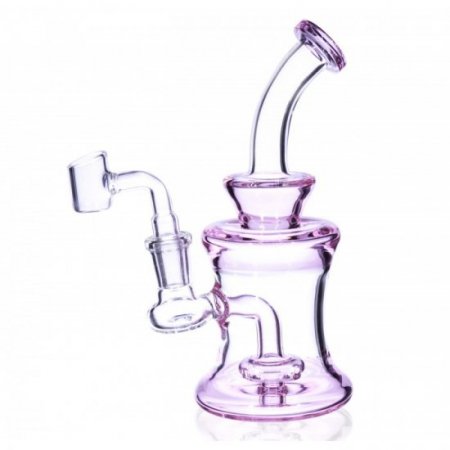 The Iced Pink 7 inch Mini Water Pipe in Pink New