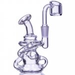 Glass Dragon 3 Arm Hour Glass Recycler Bong Dab Rig New