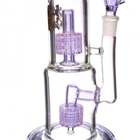 16" Inline Circ Perc to Stereo Domed ShowerHead Purple New