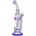 The Will 13" Lookah Tilted Inline Coiled Perc Bong Water Pipe Final Clearance Assorted Colors New