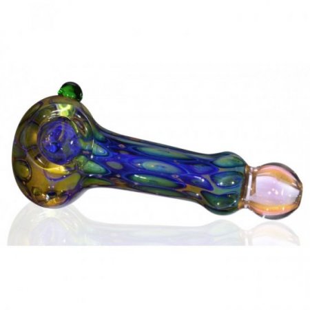 4" Electroquartz - Golden Fumed Glass Pipe New