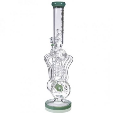 The Missing Alderaan Relic Lookah Platinum Series Bong 18" Barrel Spiral Blast Recycle Ice Glass Bong Lake Green New