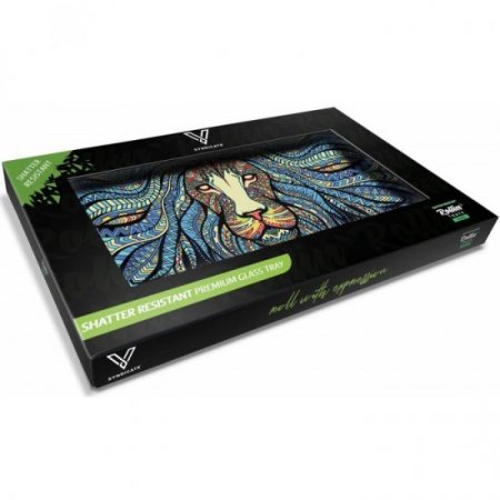 V Syndicate Tribal Lion Glass Tray Shatter Resistant Glass New